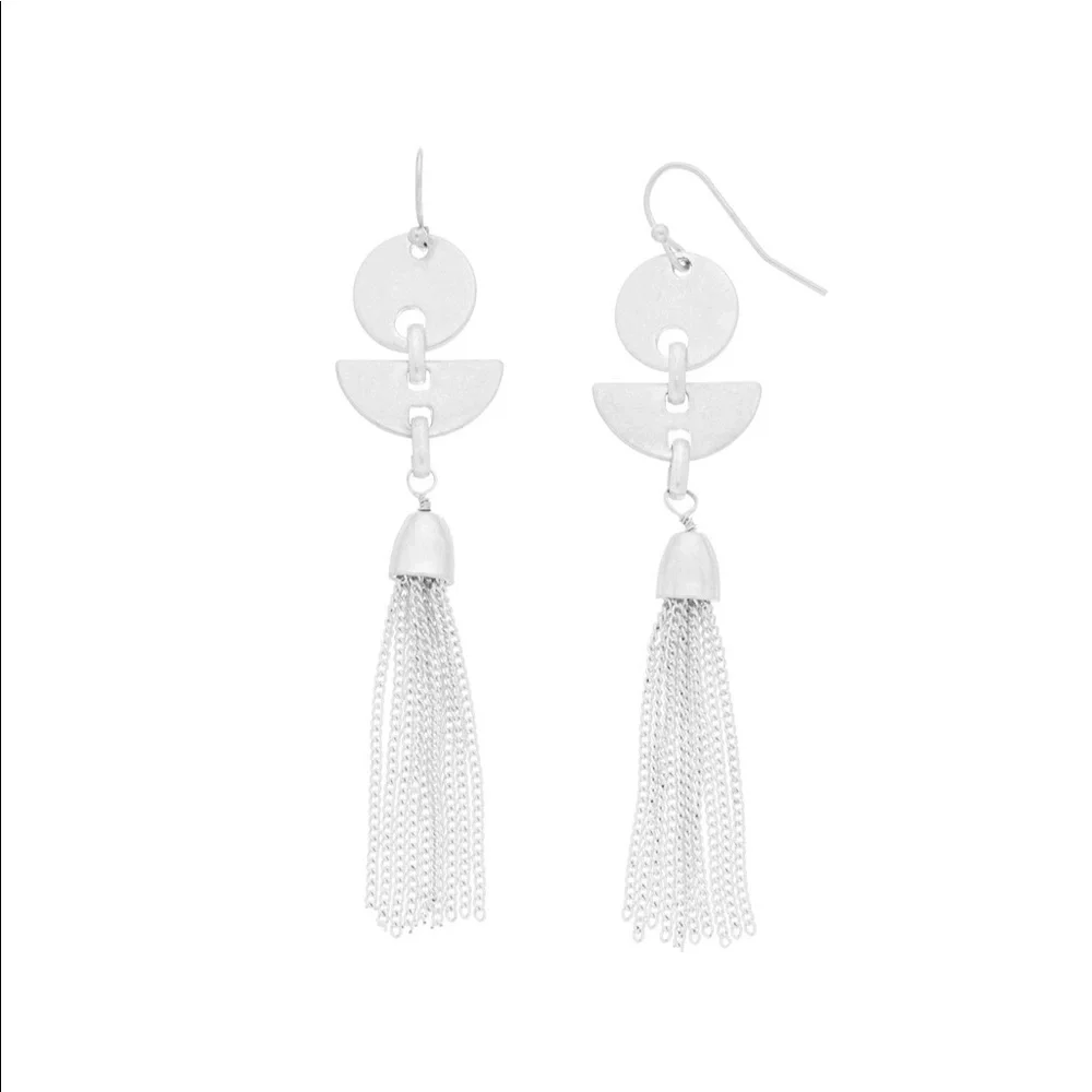 Silver Tassel Earrings